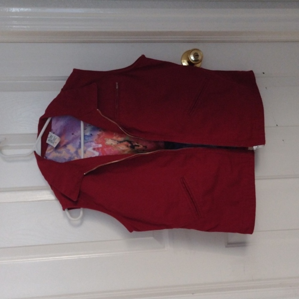 Womens Jean vest Ethyl SzL Red